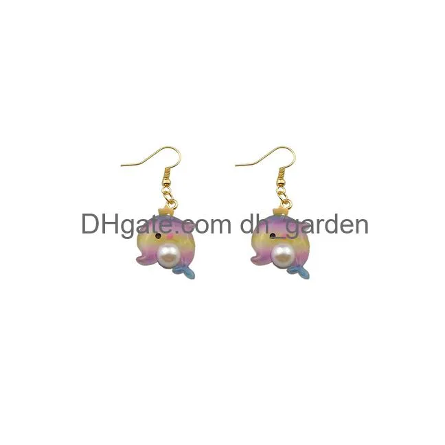 cartoon drop earrings snail  earrings costume trendy style children girl jewelry drop shipping