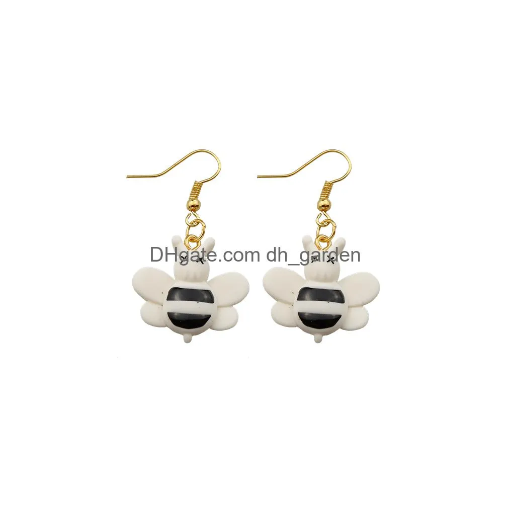 cartoon bear earrings bee rabbit drop earring costume trendy style woman children jewelry cute gifts dangle earrings