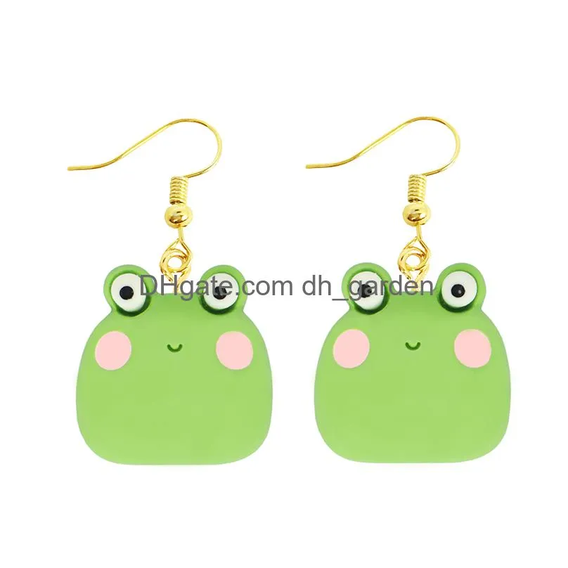 women earring resin drop funny custom cute girls gift eardrop kids animal duck frog rabbit owl cub gummy flamingo