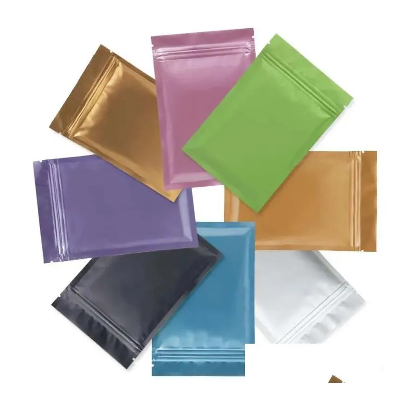 wholesale multi color resealable zip mylar bag food storage aluminum foil bags plastic packing bag smell proof pouches 100pcs