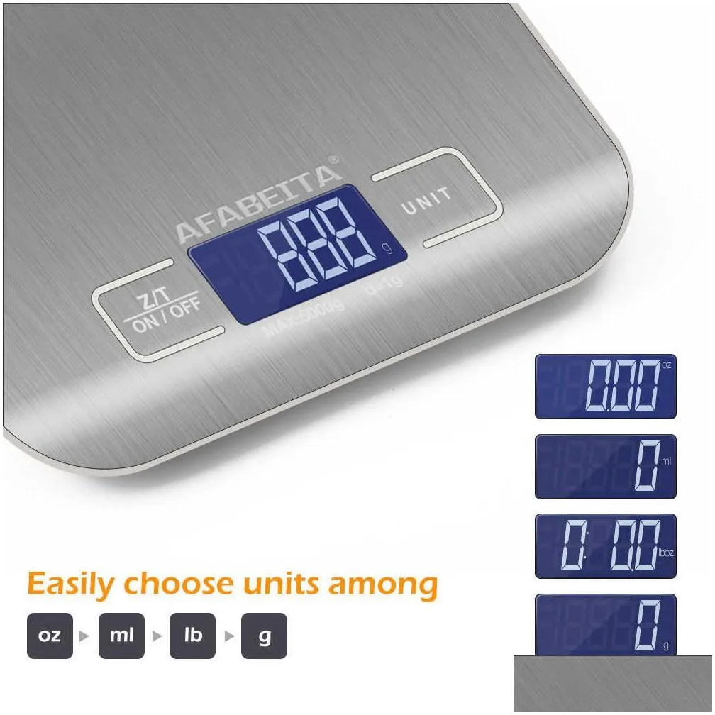 10kg/5kg/3kg/500g kitchen scales stainless steel weighing for food diet postal balance measuring lcd precision electronic
