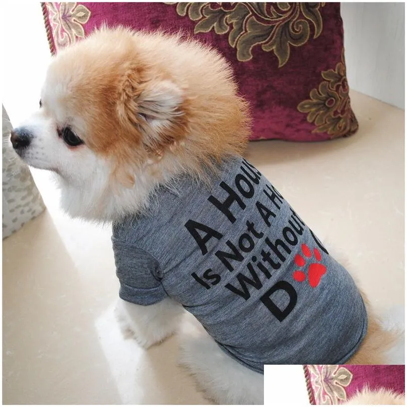 fashion pet supply dog clothe puppy cotton tshirt cat dog clothes t shirt 2 colors 4 sizes