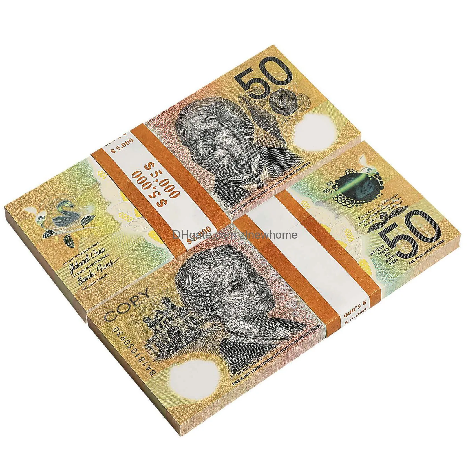 paper money game australian dollar 5/10/20/50/100 aud banknotes paper copy full print banknote money fake moneys movie props