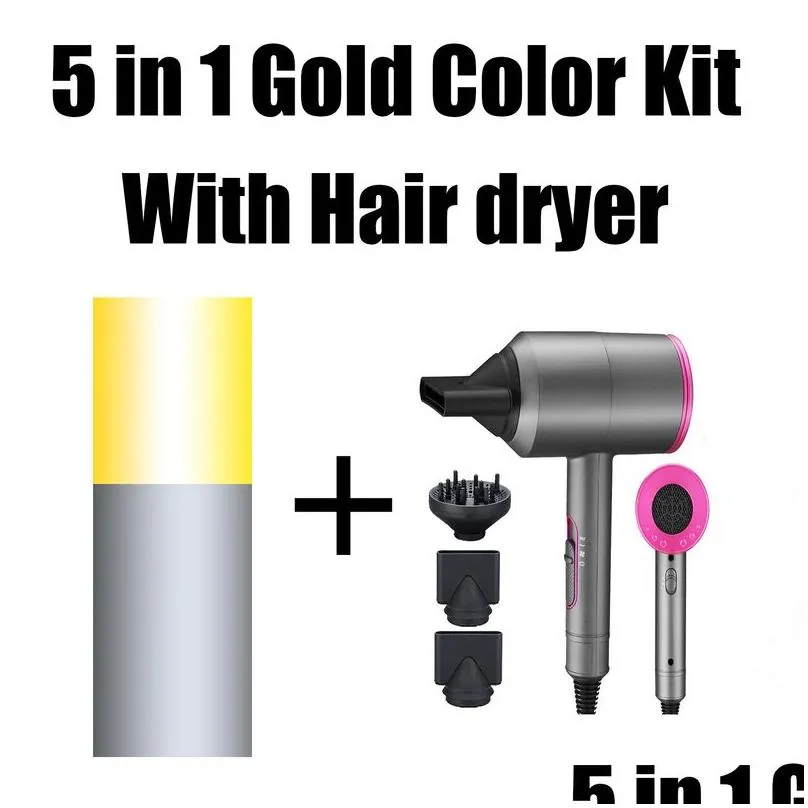 hair dryer 5 in 1 wrap electric straightener brush blow air comb detachable home various wand w220618