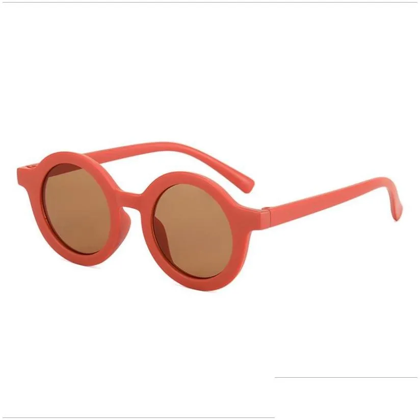 kids sunglasses retro round frame sun glasses girls eyeglasses uv400 beach children eyewear fashion gifts 8 colors bt6500