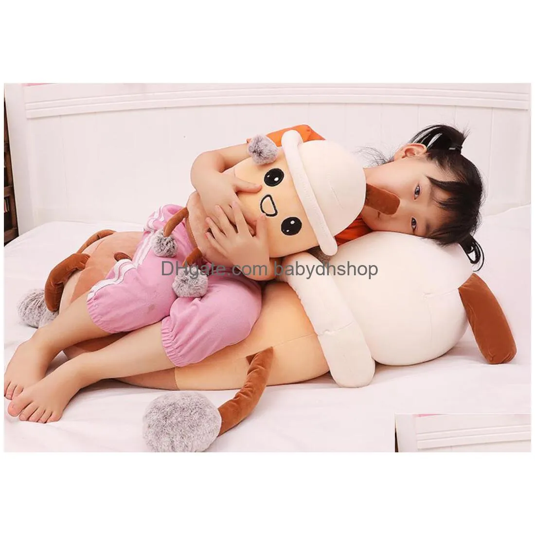 creative pearl bubble tea stuffed plush big eye / squint lolita design kids sitting sleeping pillow toy soft