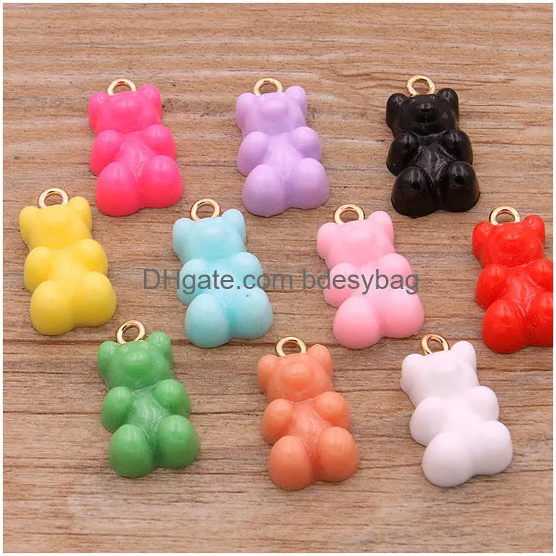 15 styles mix fruit animals flowers sieve resin earring charms diy findings keychain bracelets pendant for jewelry making