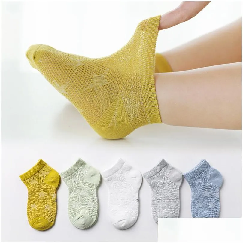 oc dw2001 customized baby summer thin mesh socks kids children cartoon cotton fiber retail and wholesale