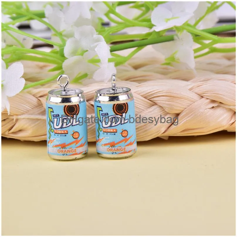 3d colorful u d l alcohol resin cans charms diy jewelry diy earring making