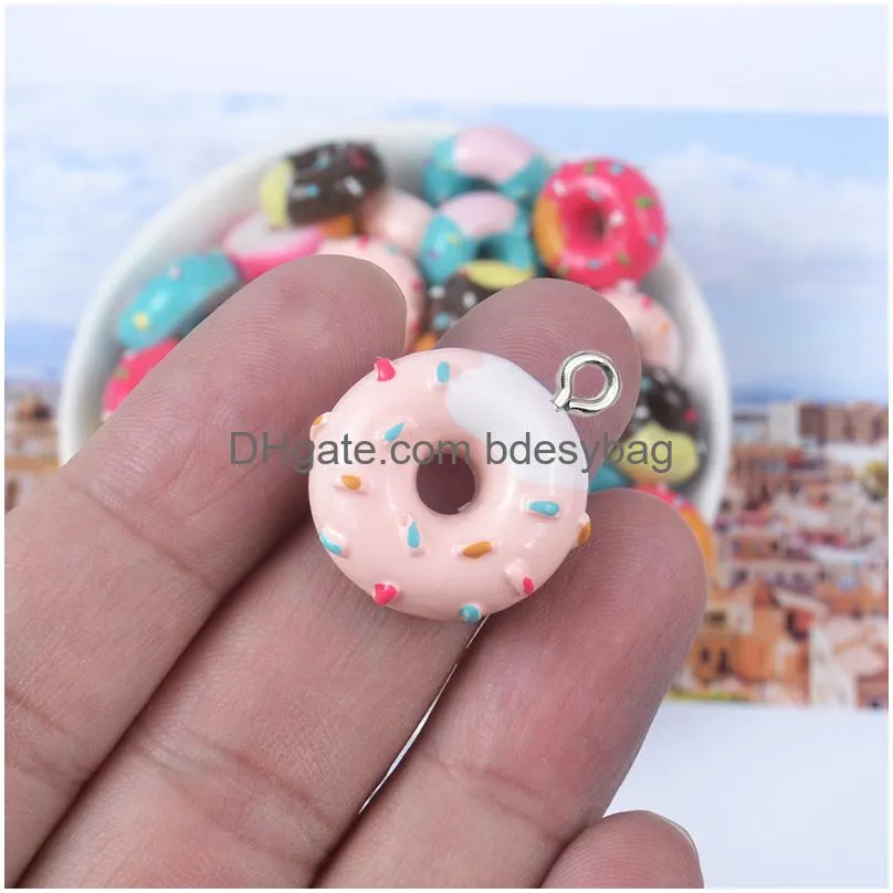 cute hollow  resin food charms for earring bracelet keychain pendant accessory phone case filler jewelry make