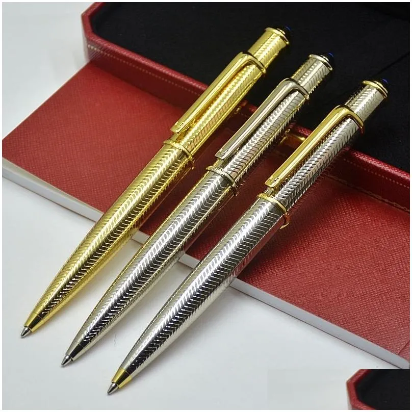 high quality diabolo series metal ballpoint pen black/golden/silver stationery school office supplies writing smooth ball pen more