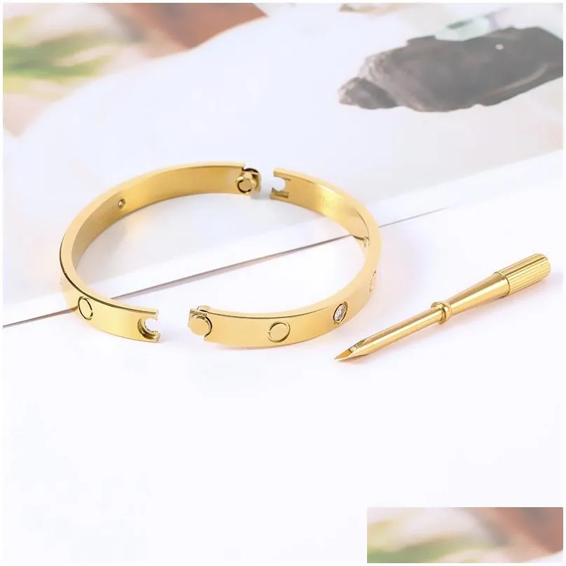 bangle woman stainless steel screwdriver couple love bracelet mens fashion jewelry valentine day gift for girlfriend accessories