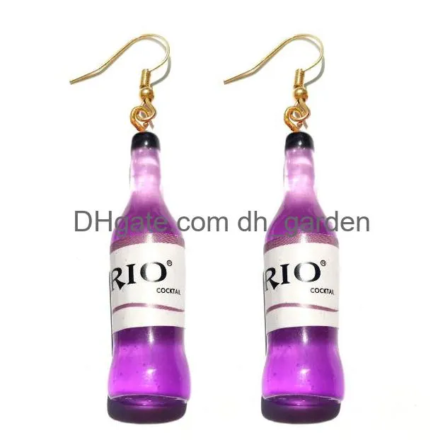 earring for women resin drop custom made handmade cute girls gift eardrop wine eardrop beer drink dangle earrings