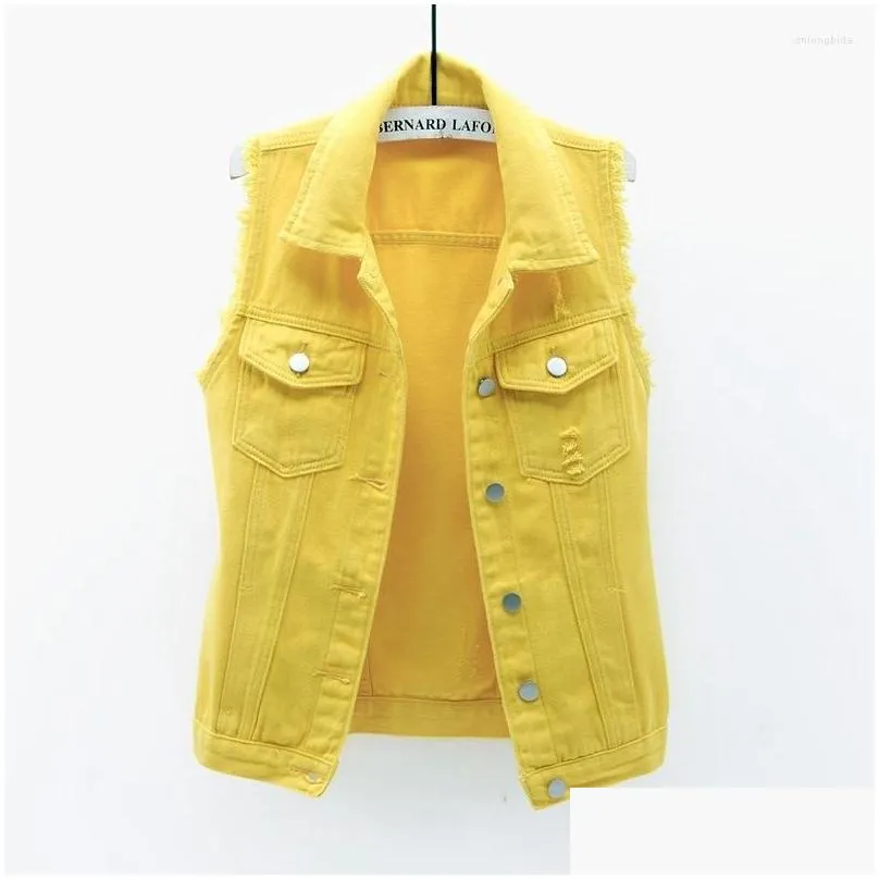 womens vests autumn women plus size denim vest sleeveless jacket coat college students waistcoat casual jeans jackets oversize for