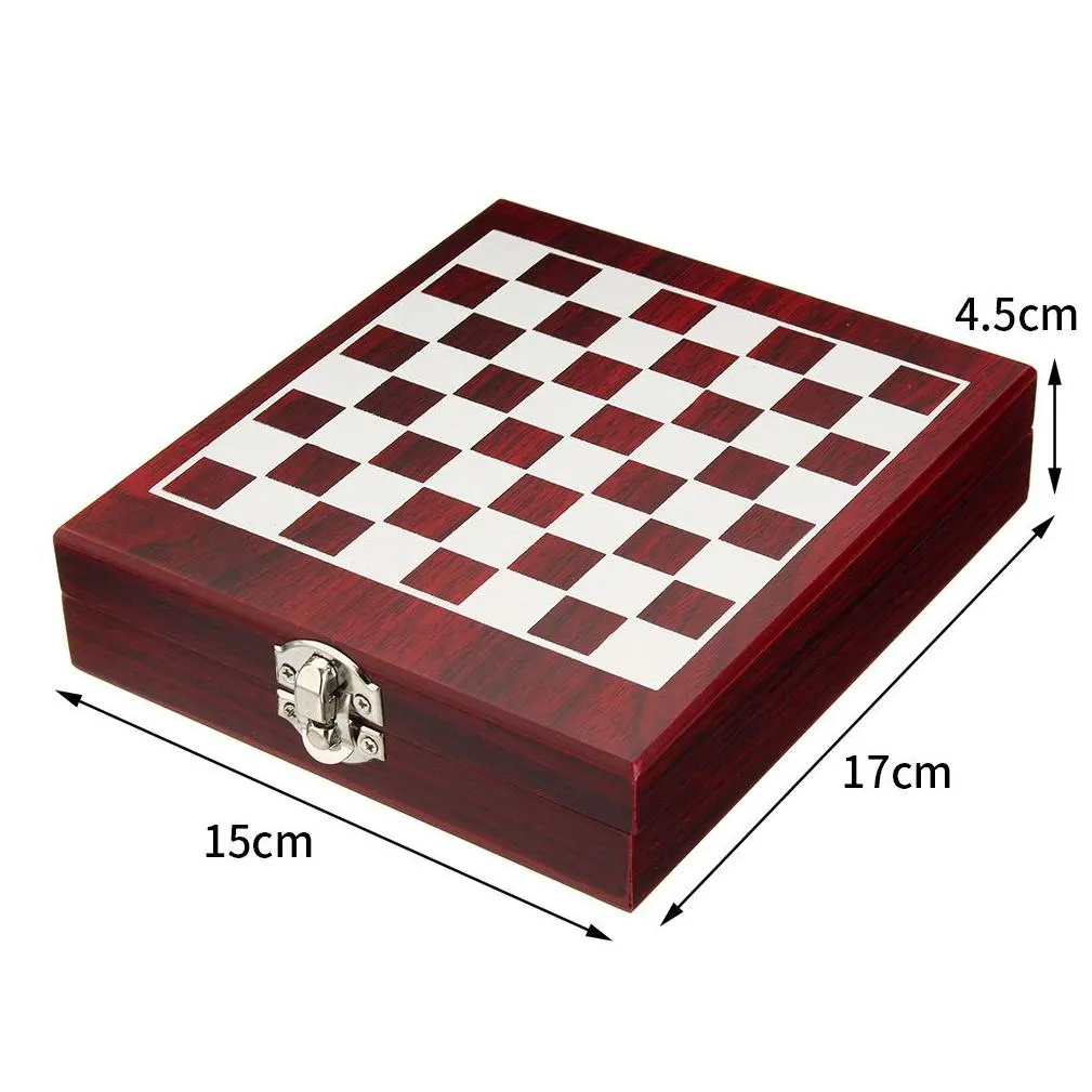 home visit pourer tin foil cutter with chess corkscrew vintage gift box cork game wine opener tool set wooden board accessory t200227