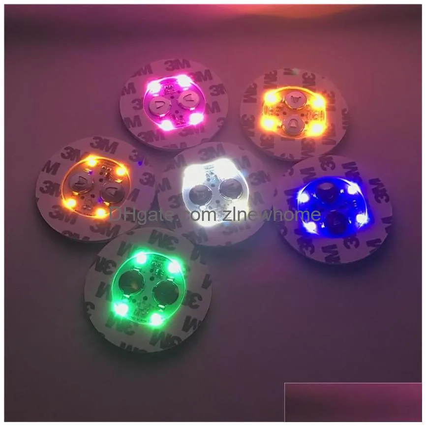 new led lumious bottle stickers decoration coasters battery powered party drink cup mat decels festival nightclub bar party vase