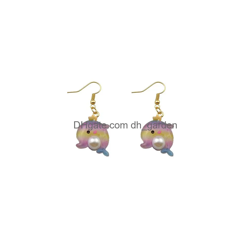 cartoon drop earrings snail  earrings costume trendy style children girl jewelry drop shipping