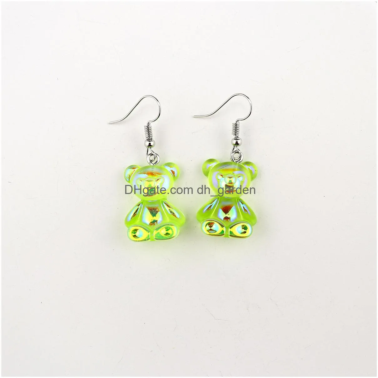 ins creative funny green frog resin drop earrings for women cute frog cartoon dangle earring children personality jewelry gift dangle earrings