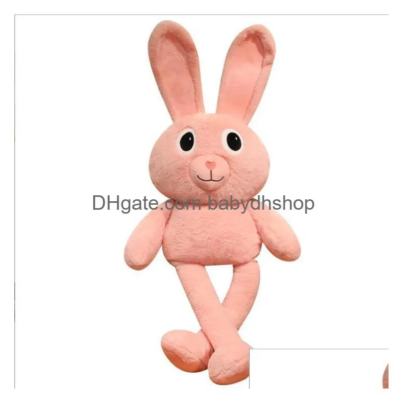 pink extend ear leg rabbit stuffed plush animals cute big eye rabbits size 80100cm kids girl birthday gift pillow toy soft home