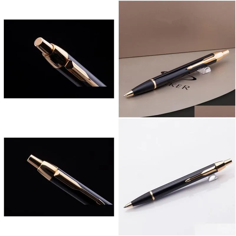 2pc business office im series black with golden trim metal ballpoint pen