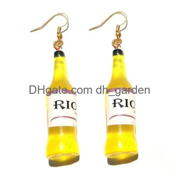 earring for women resin drop custom made handmade cute girls gift eardrop wine eardrop beer drink dangle earrings