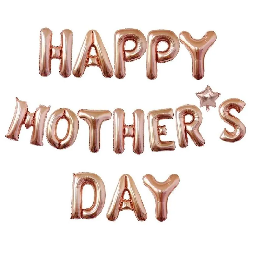 happy mothers day balloons 10 inch big size letters balloon love mum mother day party decoration ornaments surprise g34mbem