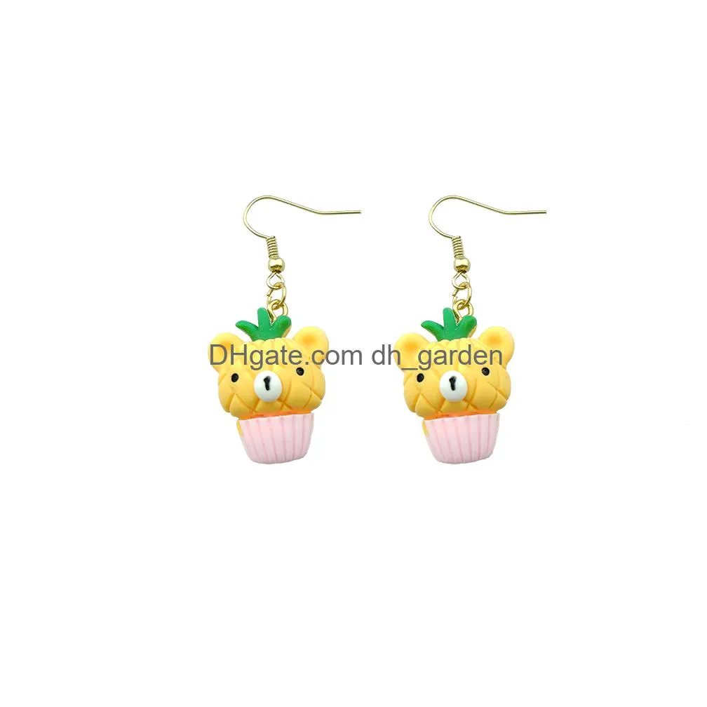 ice cream earring for women resin french fries candy drop earrings children handmade jewelry diy gifts