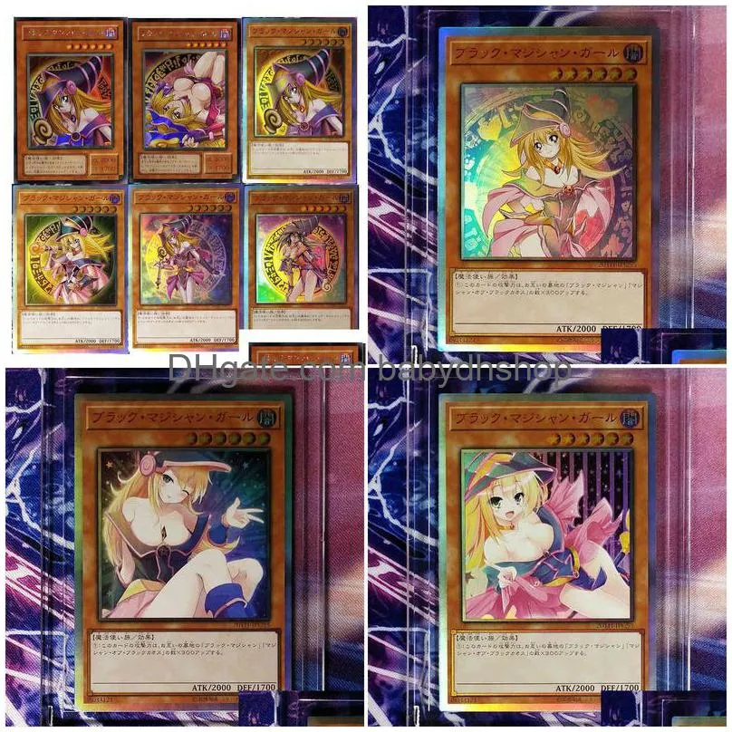 16 styles yu gi oh dark magician girl diy toys hobbies hobby collectibles game collection anime cards g220311