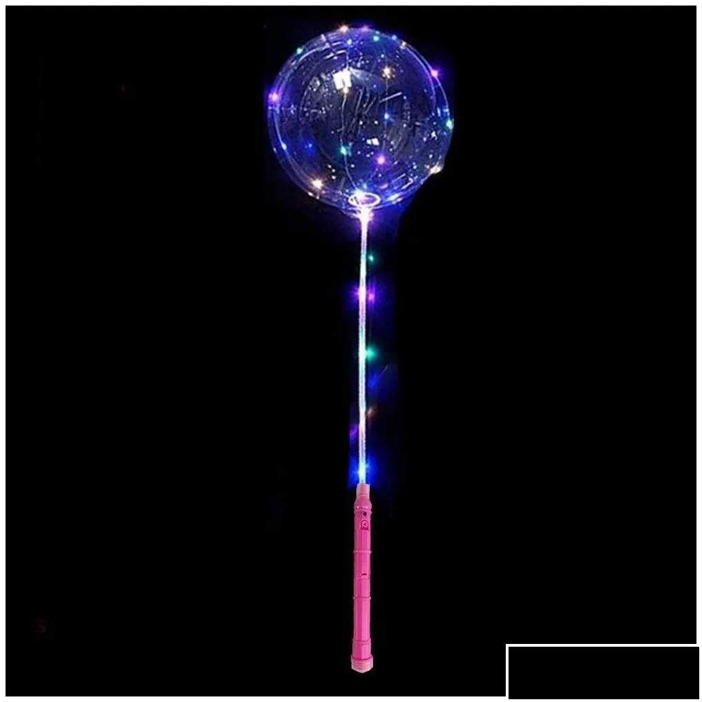 other festive party supplies 20 inches glow clear bubble balloon led light up bobo balloons christmas birthday wedding decoration