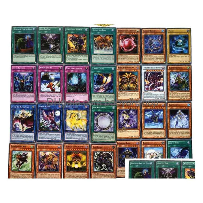 216pcs yugioh english card games upgraded version classic collection of full cards exquisite copper plate paper three miracles blueeyes white