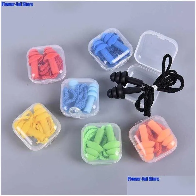 silicone sleeping ear plugs sound insulation protection earplugs antinoise plugs for travel soft noise reduction