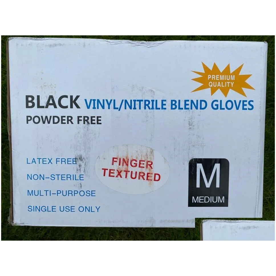 nitrile black glove 100 m size l size baking gloves manual protection made in china