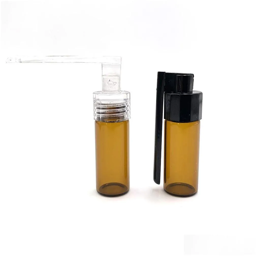 smoking accessory acrylic glass snuff bullet rocket snorter glass spoon pill box container wax jar easy to carry