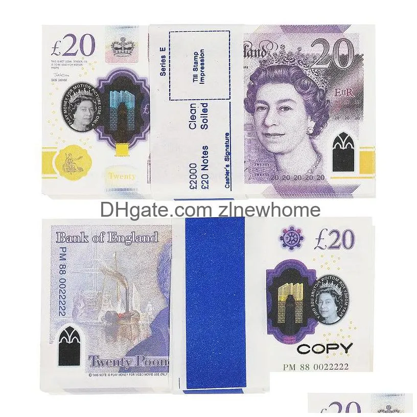 fake money funny toy realistic uk pounds copy gbp british english bank 100 10 notes perfect for movies films advertising social media