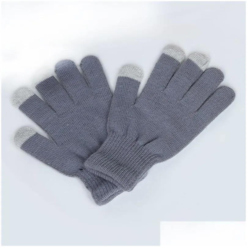  magic touch screen knit gloves smartphone texting stretch adult one size winter warmer for women