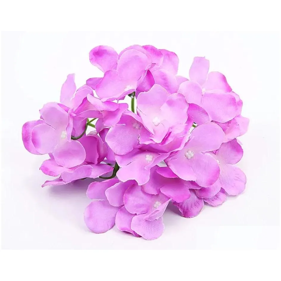 simulated hydrangea head amazing colorful decorative flower for wedding party luxury artificial hydrangea silk diy flower decoration