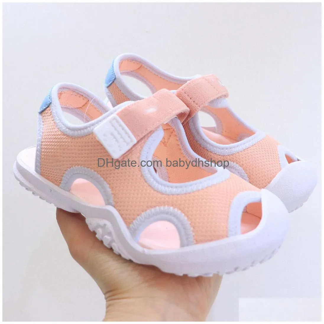 2022 kid infant designer sandals toddler slippers patten baotou sandals girl boys print rubber cotton fabrc summer basketball outdoors sports sandal sneakers