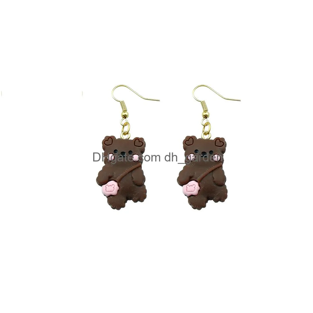 heart bear cloud earrings face drop earring costume trendy style woman girl jewelry drop shipping dangle earrings