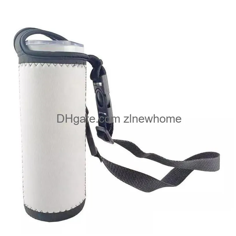 sublimation white blank 20oz skinny tumbler tote diving cloth neoprene bottle sleeves with adjustable strap drinkware handle water cups carrier sleeve