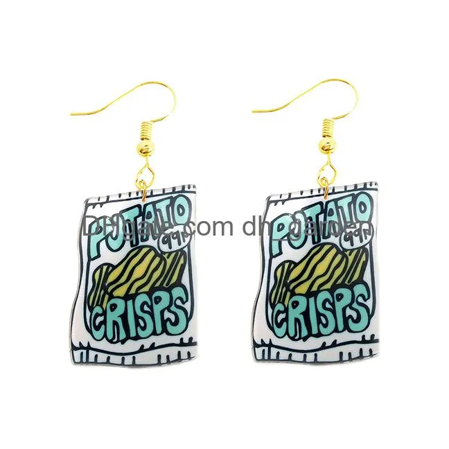 women earrings charm eardrop trendy dangler hip hop girls jewelry cute sweet mouth lightning lipstick perfume acrylic dangle earrings