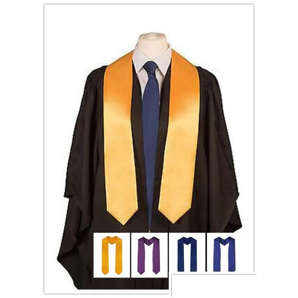 100pcs/lot 72 inch grad senior student vneck logo printing home textile sublimation blank graduation stoles for students