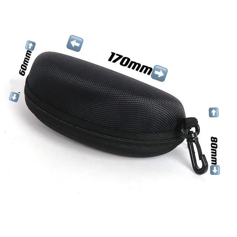 eyewear cases cover sunglasses women glasses box with zipper eyeglass cases for men 10pcs all black color