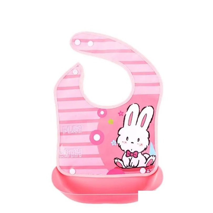 peva waterproof bibs cartoon baby girl boy saliva removable bib eating silicone snap buckle car bar 1 8wd q2