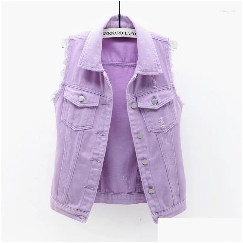 womens vests autumn women plus size denim vest sleeveless jacket coat college students waistcoat casual jeans jackets oversize for