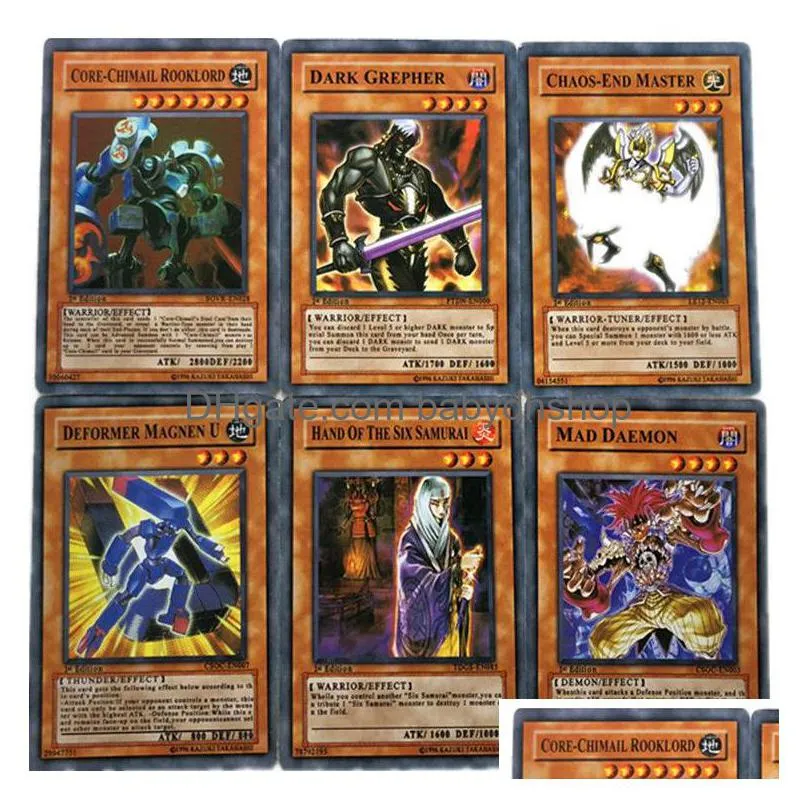 216pcs yugioh english card games upgraded version classic collection of full cards exquisite copper plate paper three miracles blueeyes white