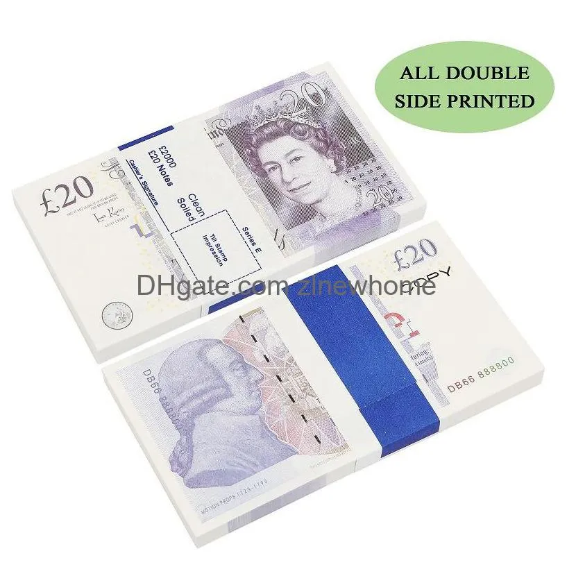 fake money funny toy realistic uk pounds copy gbp british english bank 100 10 notes perfect for movies films advertising social media