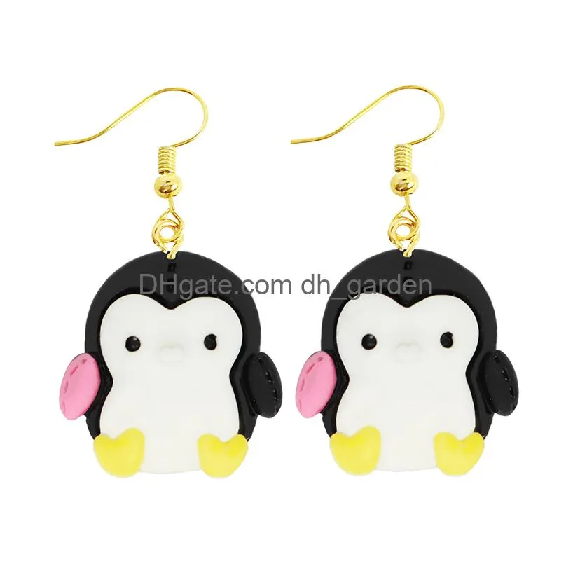 earring for women resin drop funny custom cute girls gift eardrop kids animal duck rabbit owl bear sheep fox dangle earrings