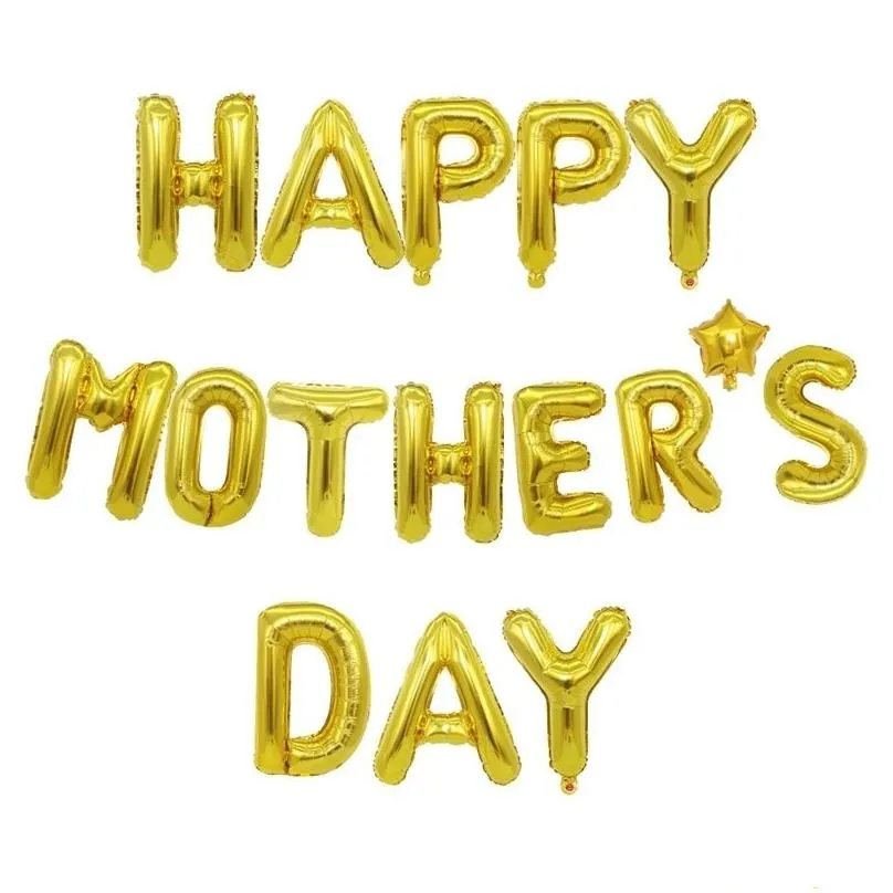 happy mothers day balloons 10 inch big size letters balloon love mum mother day party decoration ornaments surprise g34mbem