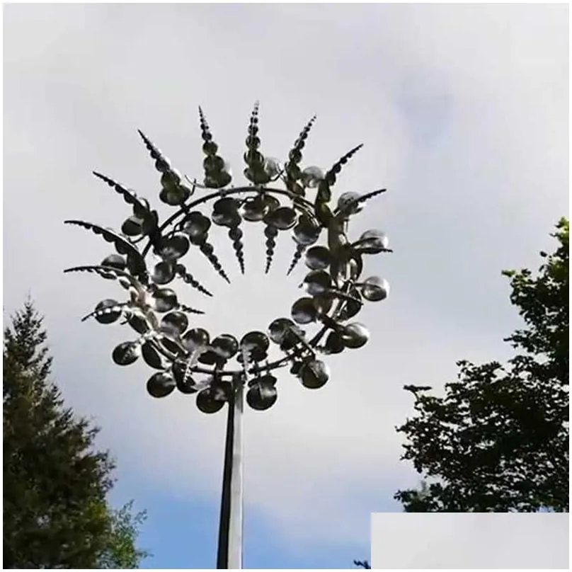unique and magical metal windmill outdoor dynamic wind spinners wind catchers exotic yard patio lawn garden decoration y0914