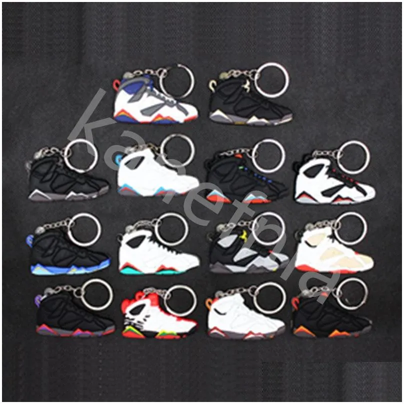 wholesale designer mini silicone sneaker keychain men women kids key ring gift shoes keychains handbag chain basketball shoe key